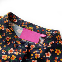 Produktbild för Skjorta med bandkrage för barn marinblå 128