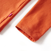 Produktbild för T-shirt med långa ärmar för barn stark orange 140