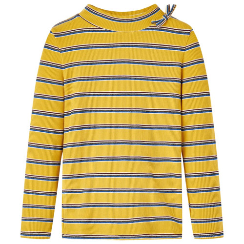 vidaXL T-shirt med långa ärmar för barn ockra 140