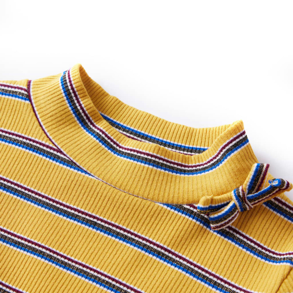 Produktbild för T-shirt med långa ärmar för barn ockra 140