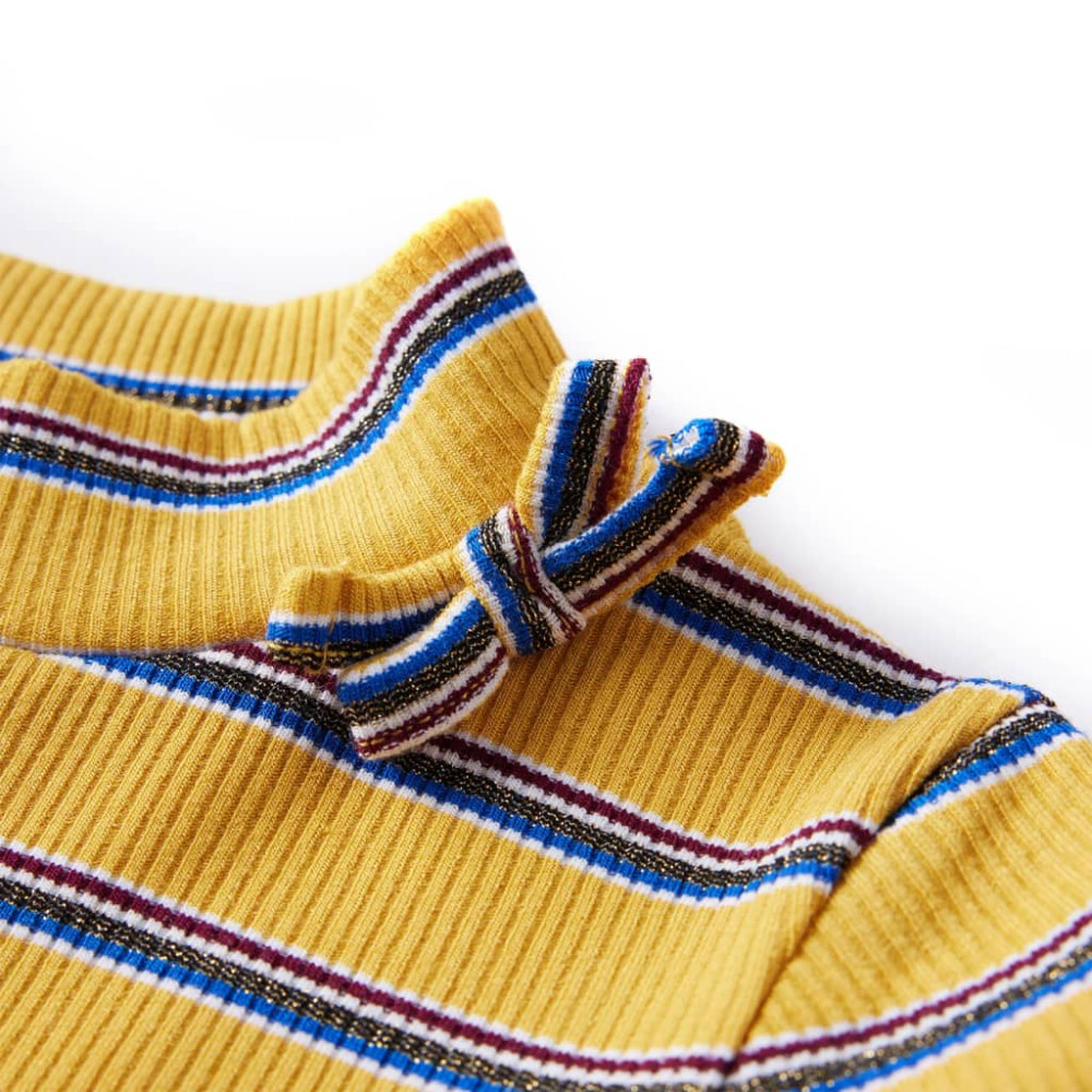 Produktbild för T-shirt med långa ärmar för barn ockra 140