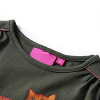 Produktbild för T-shirt med långa ärmar för barn khaki 140