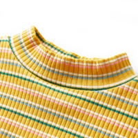 Produktbild för T-shirt med långa ärmar för barn polokrage ockra 92