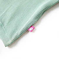 Produktbild för T-shirt med långa ärmar för barn polokrage mörk mintgrön 116