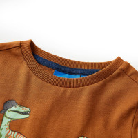 Produktbild för T-shirt med långa ärmar för barn konjaksbrun 104