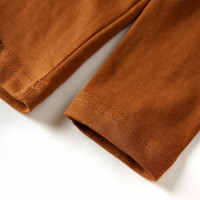 Produktbild för T-shirt med långa ärmar för barn konjaksbrun 104