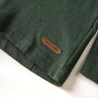 Produktbild för T-shirt med långa ärmar för barn mörkgrön 116