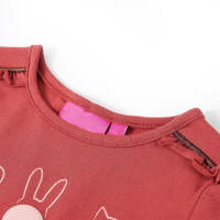 Produktbild för T-shirt med långa ärmar för barn ljus rosa 104