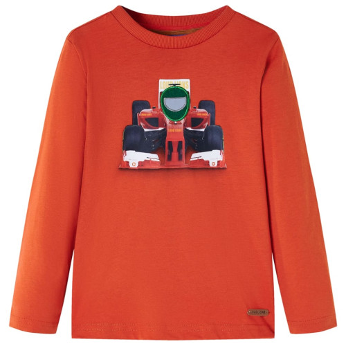 vidaXL T-shirt med långa ärmar för barn orange 104