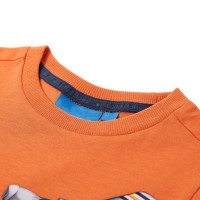 Produktbild för T-shirt med långa ärmar för barn mörk orange 92