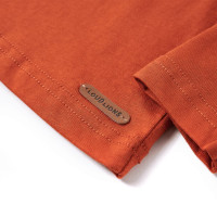 Produktbild för T-shirt med långa ärmar för barn ljusorange 140
