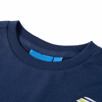 Produktbild för Kid's T-shirt med långa ärmar marinblå 116