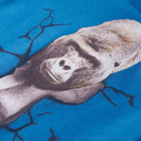 Produktbild för T-shirt med långa ärmar för barn petrolblå 116