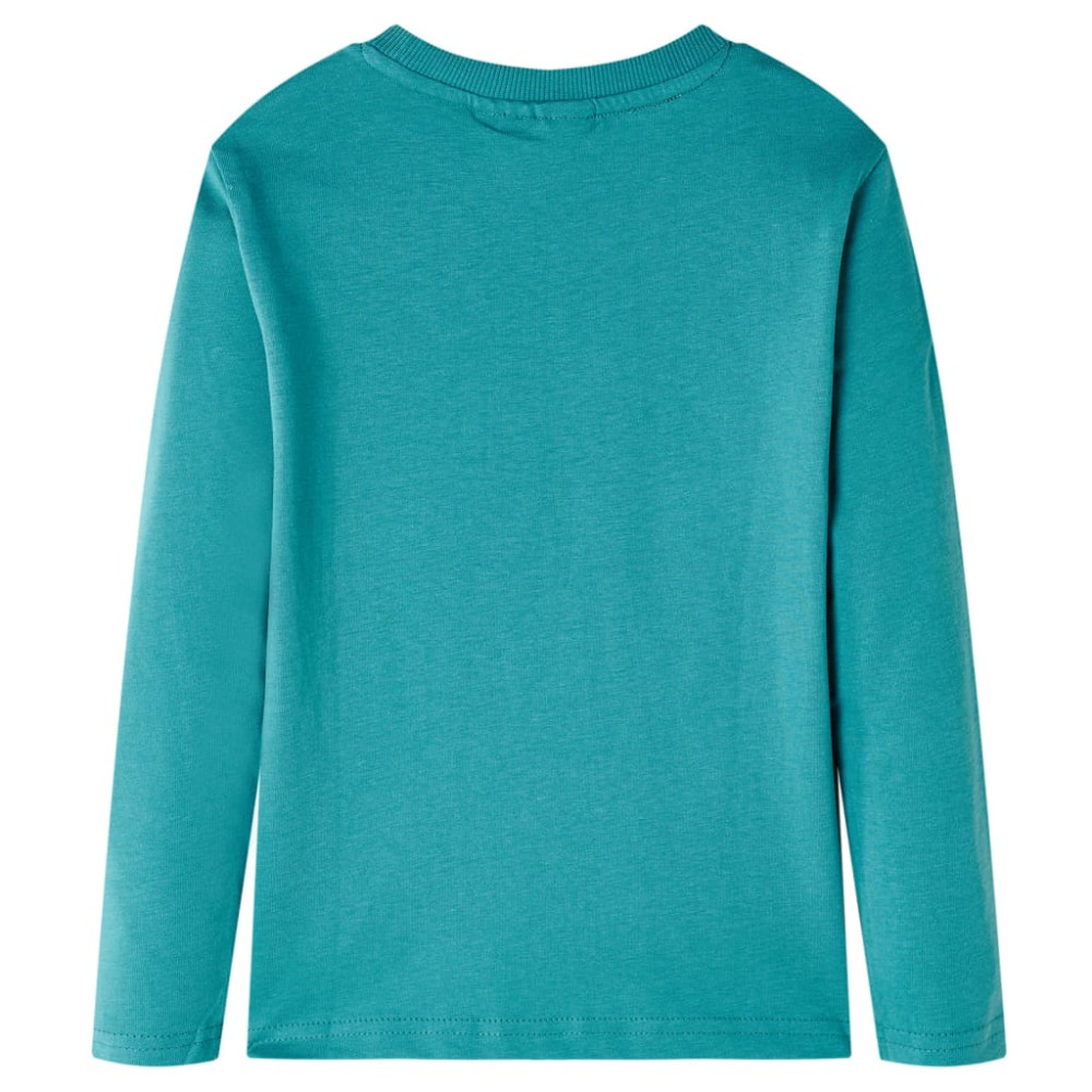 Produktbild för T-shirt med långa ärmar för barn aquagrön 116