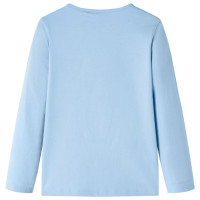 Produktbild för T-shirt med långa ärmar för barn ljusblå 104