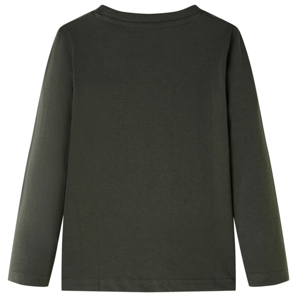 Produktbild för T-shirt med långa ärmar för barn khaki 104