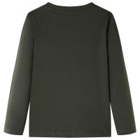 Produktbild för T-shirt med långa ärmar för barn khaki 104