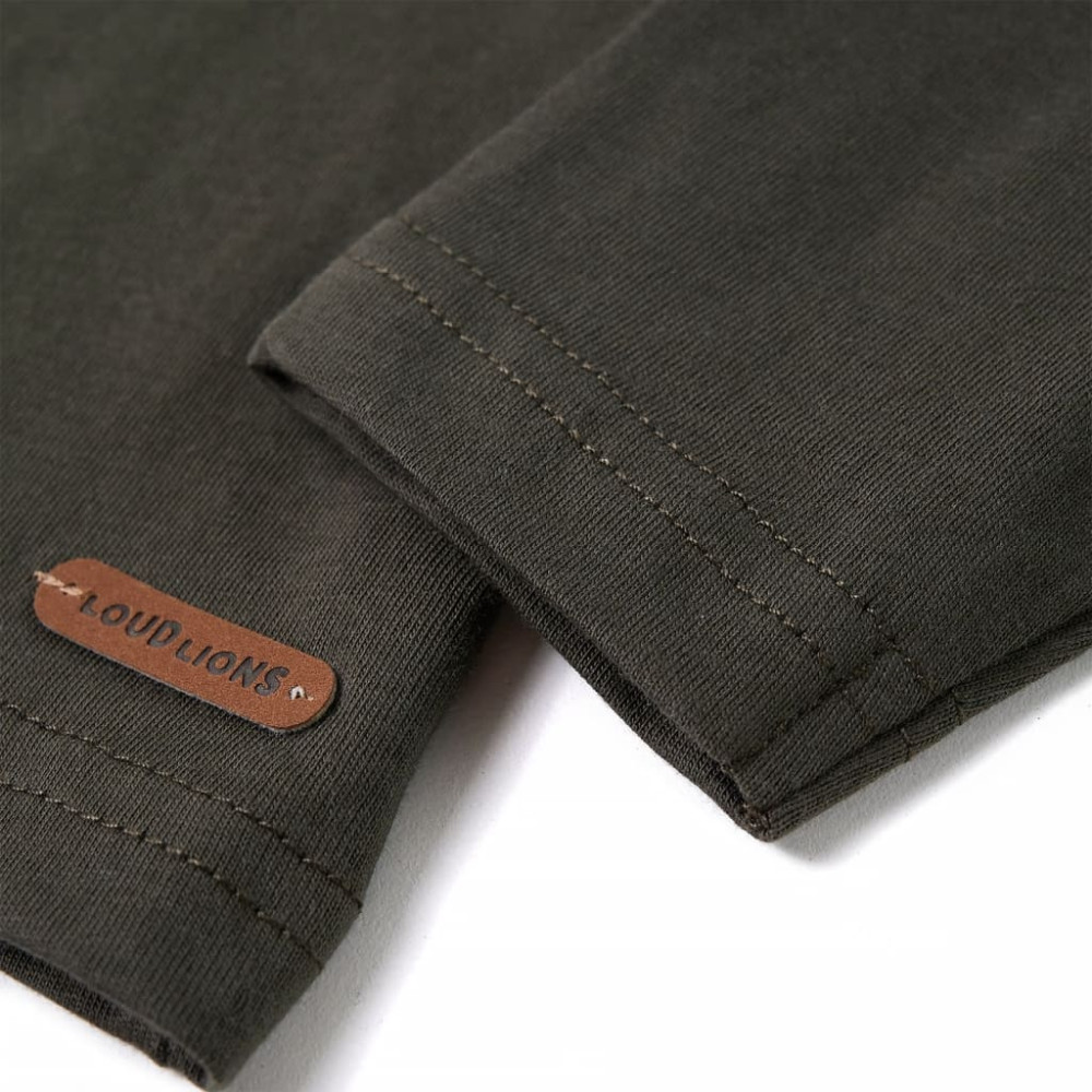 Produktbild för T-shirt med långa ärmar för barn khaki 104