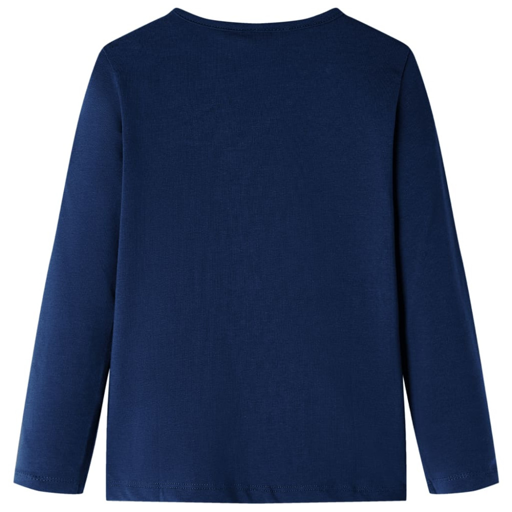 Produktbild för T-shirt med långa ärmar för barn marinblå 104