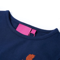 Produktbild för T-shirt med långa ärmar för barn marinblå 104