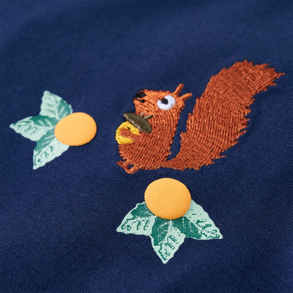 Produktbild för T-shirt med långa ärmar för barn marinblå 104
