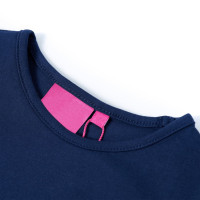 Produktbild för T-shirt med långa ärmar för barn marinblå 92