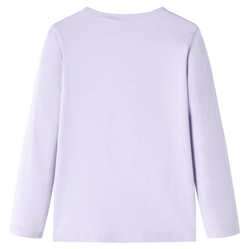 Produktbild för T-shirt med långa ärmar för barn ljus lila 128