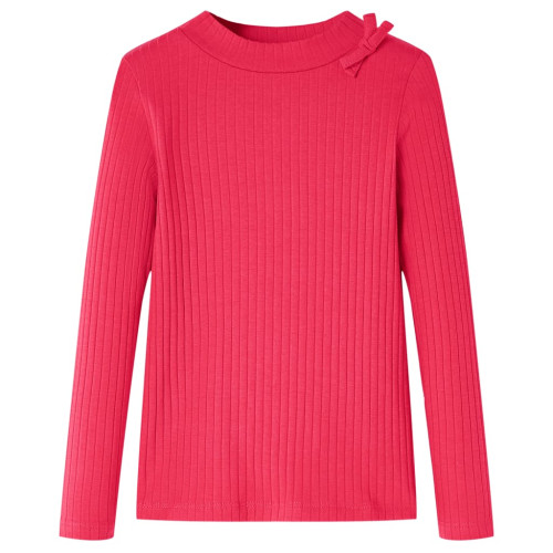 vidaXL T-shirt med långa ärmar för barn stark rosa 92
