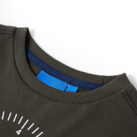 Produktbild för T-shirt med långa ärmar för barn khaki 128