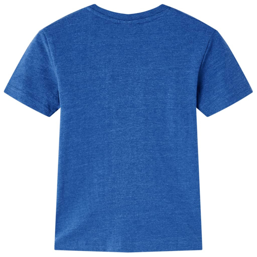 Produktbild för T-shirt för barn mörkblå melange 140