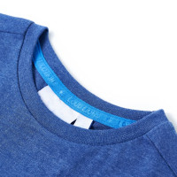 Produktbild för T-shirt för barn mörkblå melange 140