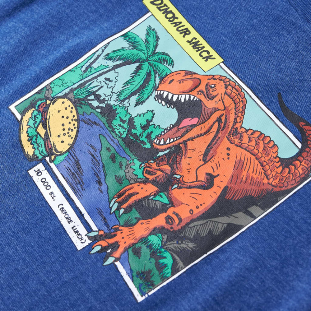 Produktbild för T-shirt för barn mörkblå melange 140