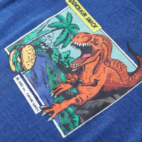 Produktbild för T-shirt för barn mörkblå melange 140