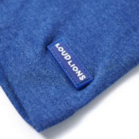 Produktbild för T-shirt för barn mörkblå melange 140
