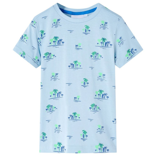 vidaXL T-shirt för barn ljusblå 116