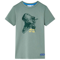 Produktbild för T-shirt för barn khaki 116