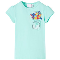 Produktbild för T-shirt för barn ljus mintgrön 92
