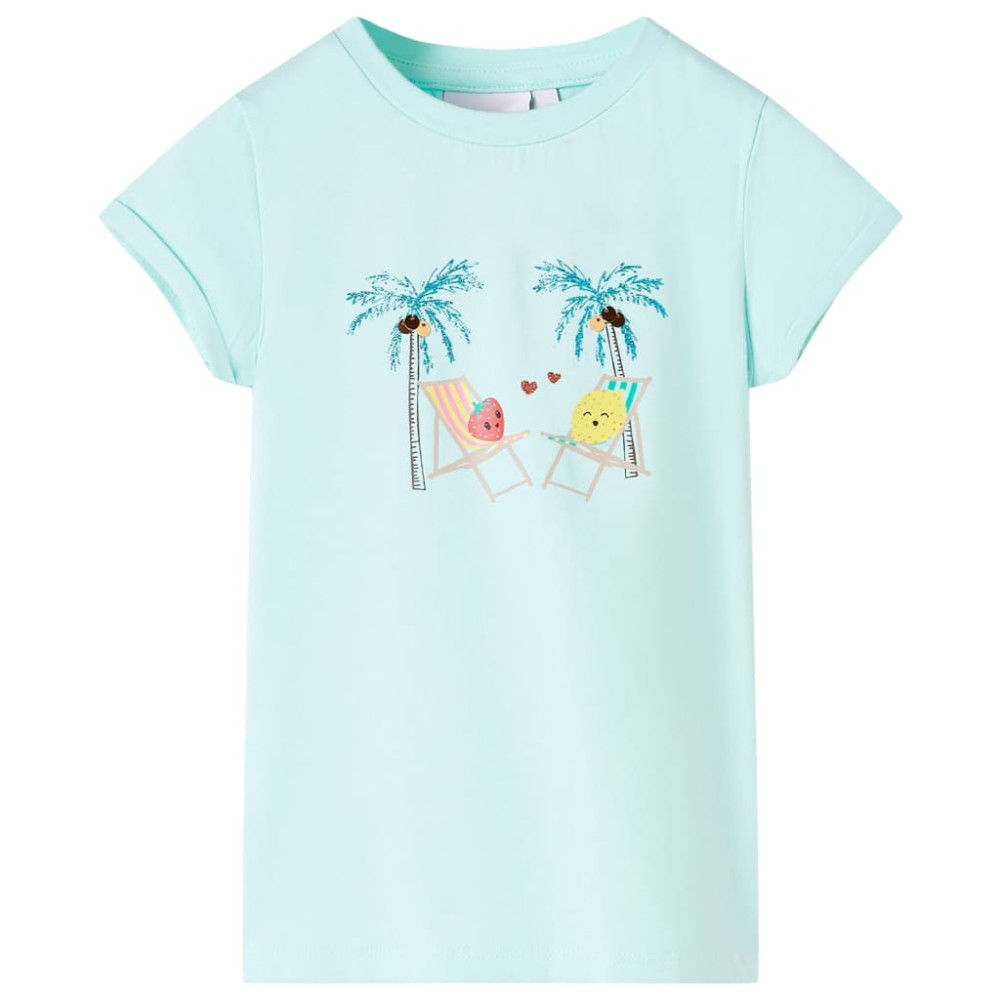 Produktbild för T-shirt för barn ljusaqua 128