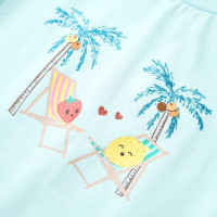 Produktbild för T-shirt för barn ljusaqua 128