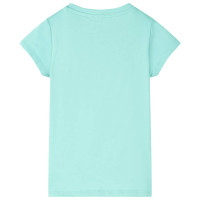 Produktbild för T-shirt för barn ljus mintgrön 128