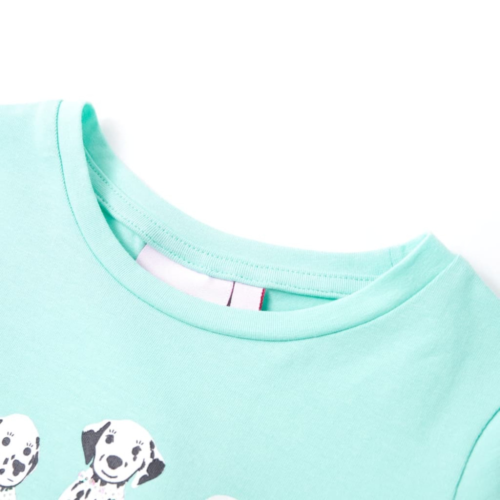Produktbild för T-shirt för barn ljus mintgrön 128