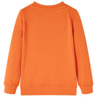 Produktbild för Tröja för barn mörk orange 128
