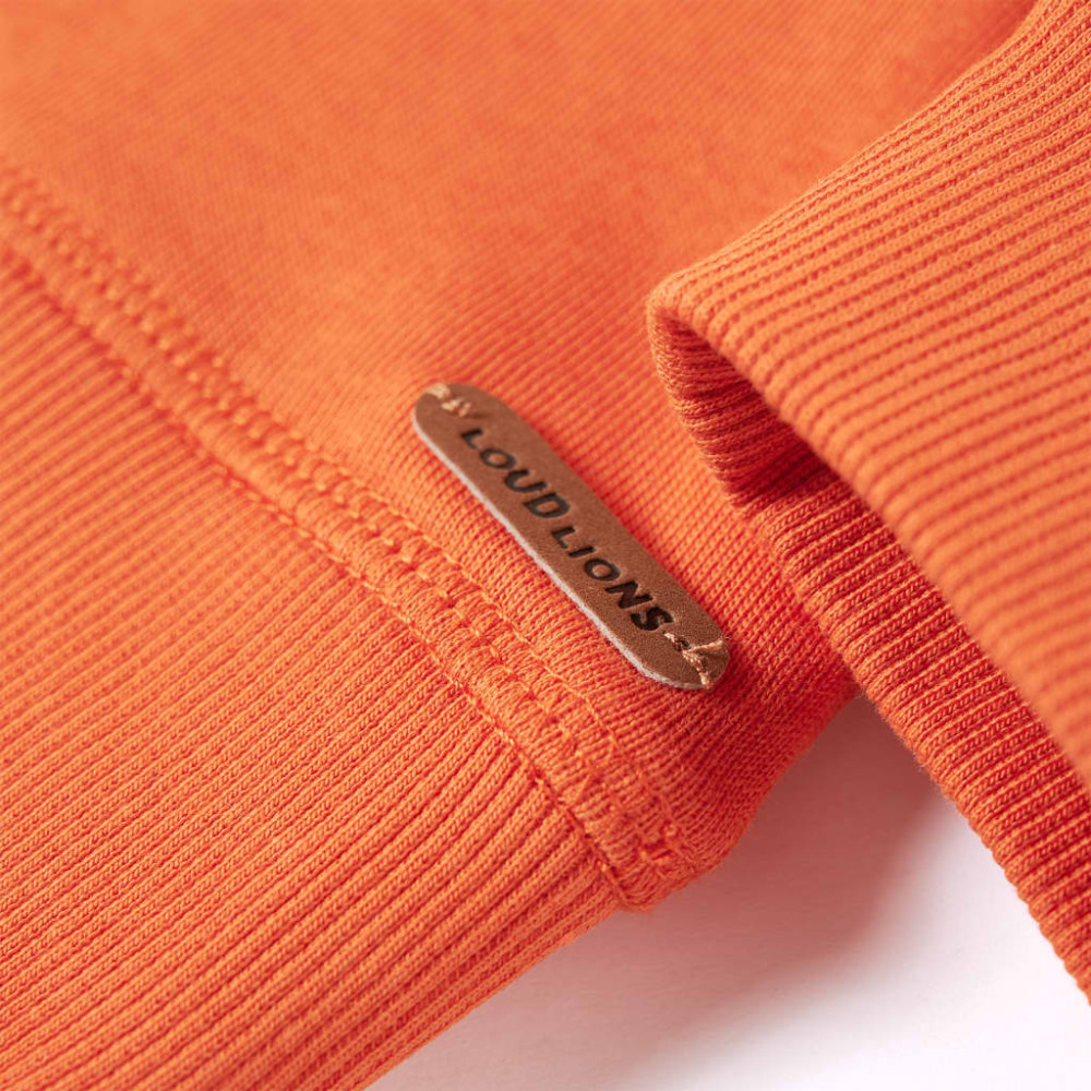 Produktbild för Tröja för barn mörk orange 128