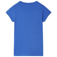 Produktbild för T-shirt för barn koboltblå 128