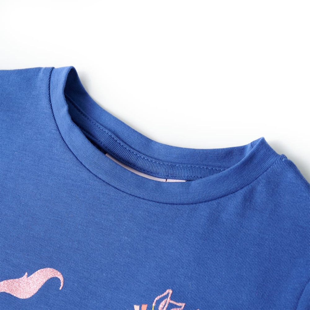 Produktbild för T-shirt för barn koboltblå 128