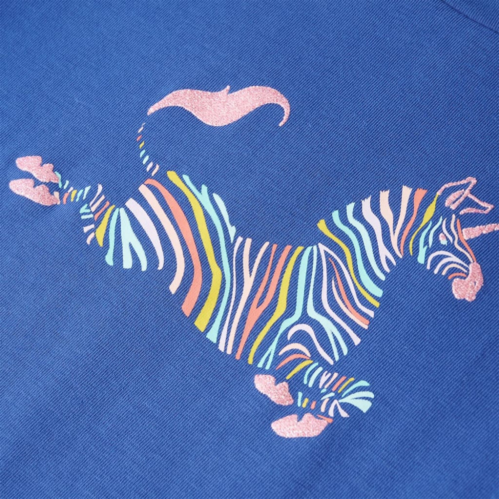 Produktbild för T-shirt för barn koboltblå 128