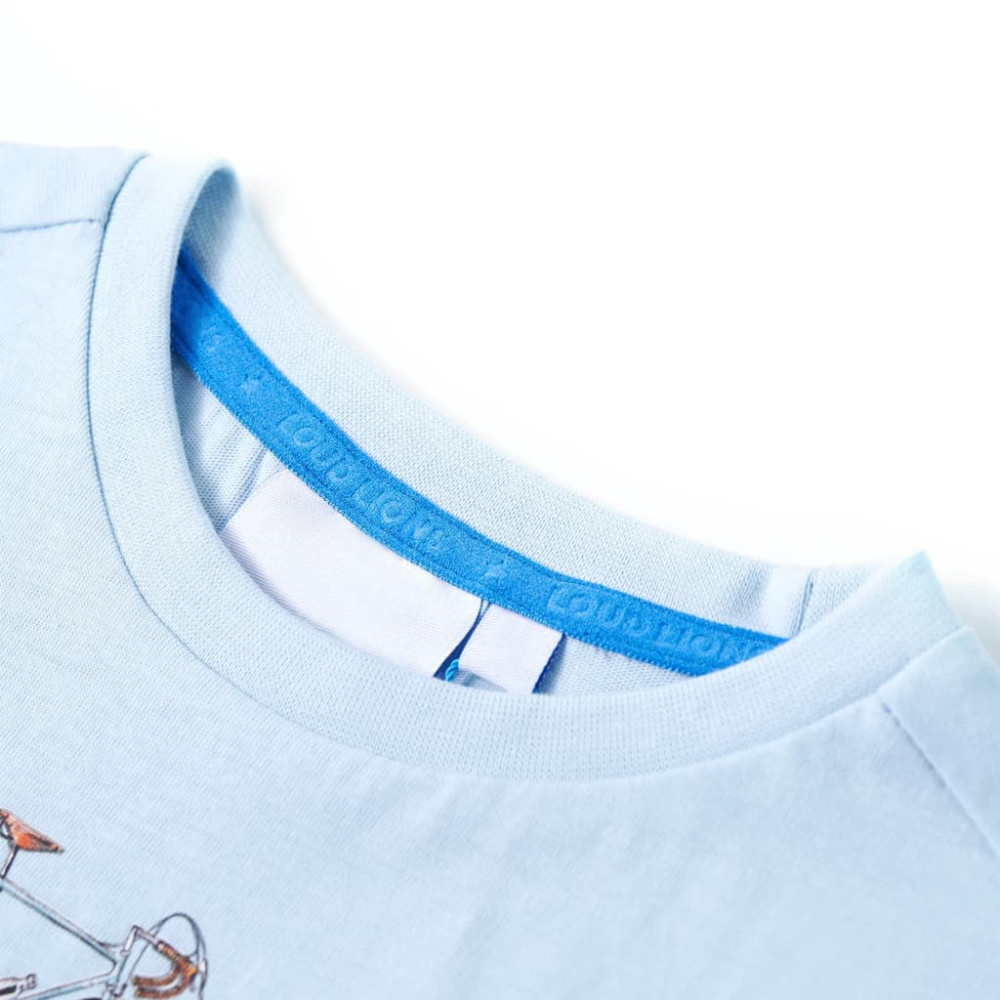 Produktbild för T-shirt för barn ljusblå 104