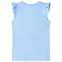 Produktbild för T-shirt med volangärmar för barn ljusblå 116