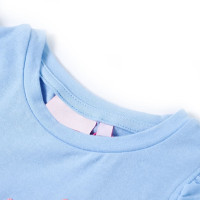 Produktbild för T-shirt med volangärmar för barn ljusblå 116