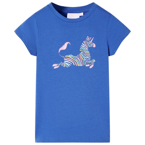 vidaXL T-shirt för barn koboltblå 104